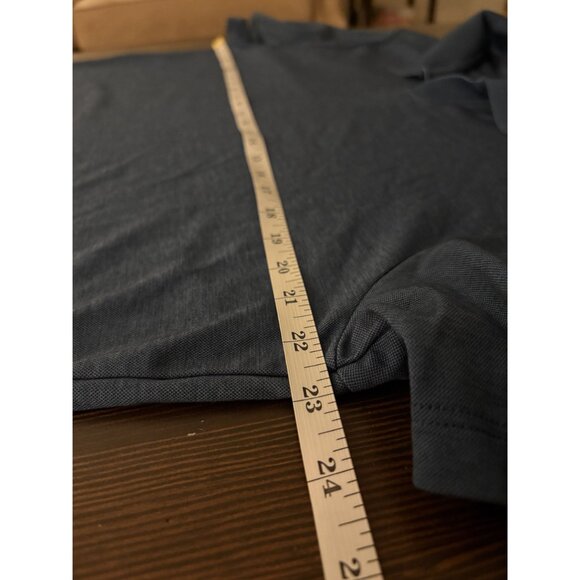 Robert Barakett Men's Casey Johnny Collar Polo XL Blue Pima Cotton Blend Golf - Picture 8 of 9